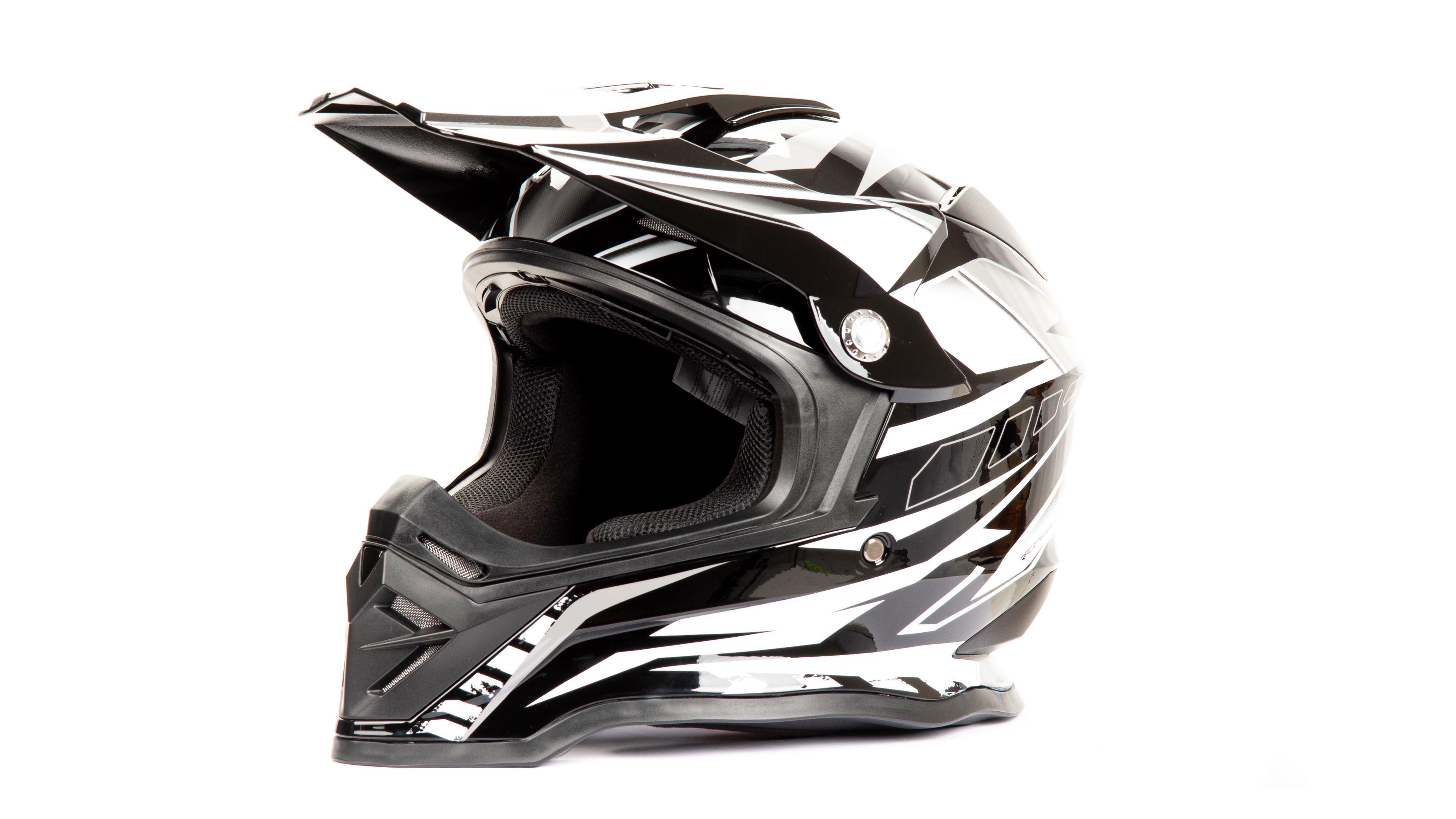 Шлем кроссовый HIZER B6197 black/white