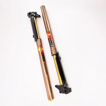 Вилка передняя (перья) Fastace 735mm 45/48 2 регулировки, под 2 тормозных суппорта